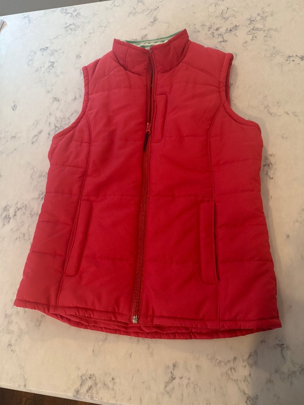 Vineyard Vines Coral Fleece Lined Puffer Vest